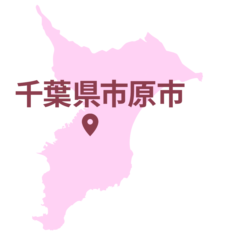 千葉県市原市のエリアマップ