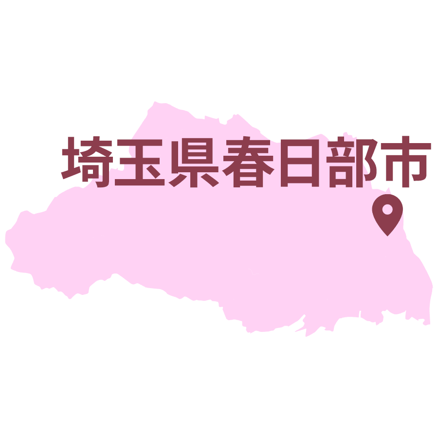 埼玉県春日部市のエリアマップ