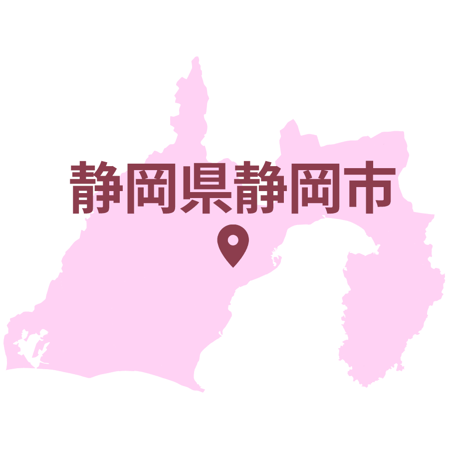 静岡県静岡市のエリアマップ